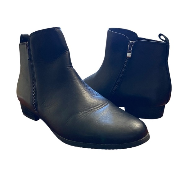 Blondo Sz 9M Black Ankle Leather Boots Waterproof - Picture 1 of 8